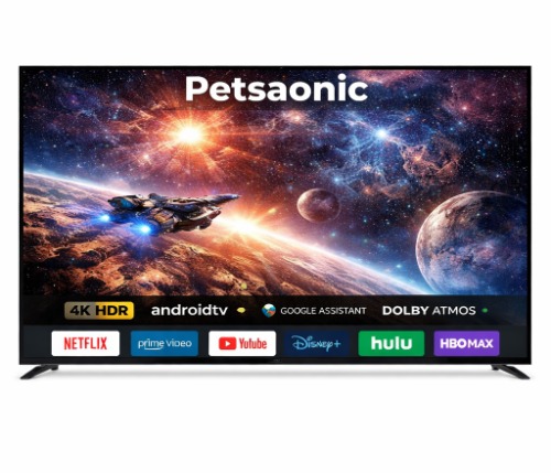 Petasonic-Petasonic 100-Inch 4K UHD Android Smart TV (Android 14, HDR10, WiFi, Bluetooth, DVB-T2/S2, Tempered Glass Display)-image-01