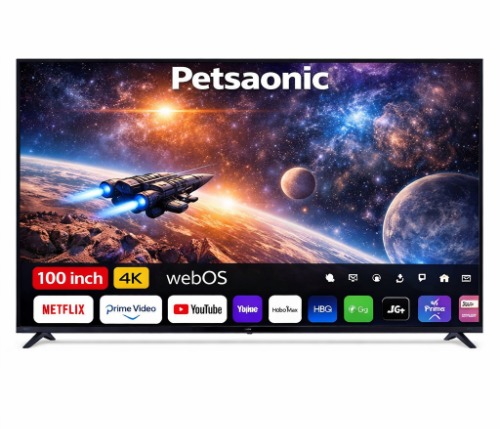Petasonic-Petasonic 100-Inch 4K UHD webOS Smart TV (HDR10, WiFi, Bluetooth, DVB-T2/S2, Ultra HD Display, Tempered Glass)-image-01